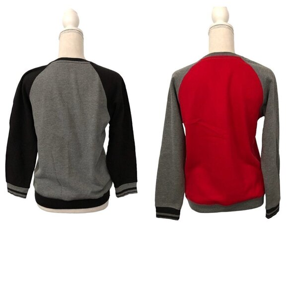 ATHLETIC WORKS Sweatshirts Boys Size L/XL Red Black Crewneck Pullover Bundle - Picture 3 of 7